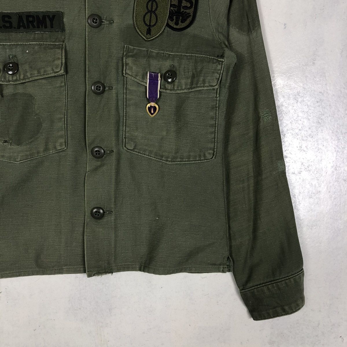 Vintage 📌TRUE VINTAGE 60s OG-07 SHIRT JACKET CHORE MILITARY US ARMY Size US M / EU 48-50 / 2 - 7 Thumbnail