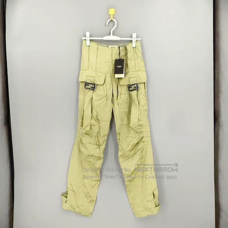 Fendi Fendi Light Green Pleated Ribbon Work Long Pants Size 24" / US 00 / IT 34 - 1 Thumbnail