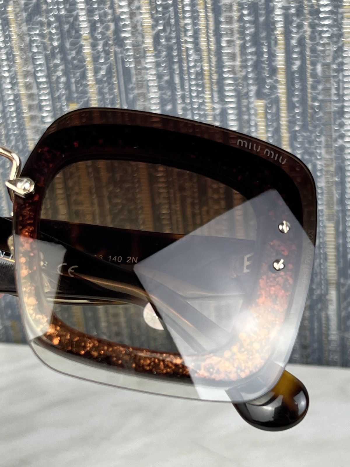 Miu Miu Miu Miu SMU 01R Reveal Sunglasses (Y0318) Size ONE SIZE - 4 Thumbnail