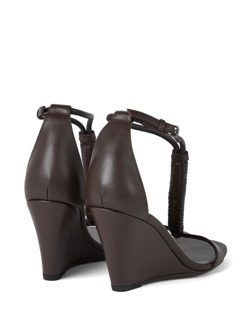 Brunello Cucinelli o1w1db10825 Pair Of Sandals With Heels in Dark Brown Size US 10 / IT 40 - 4 Thumbnail