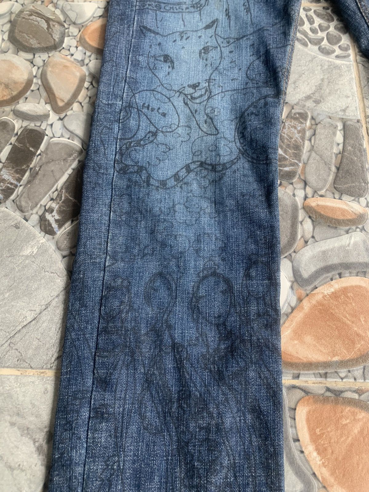 Issey Miyake × Tsumori Chisato × Vintage Tsumori Chisato Japan Overprint Skinny Jeans Size 26" / US 2 / IT 38 - 5 Thumbnail