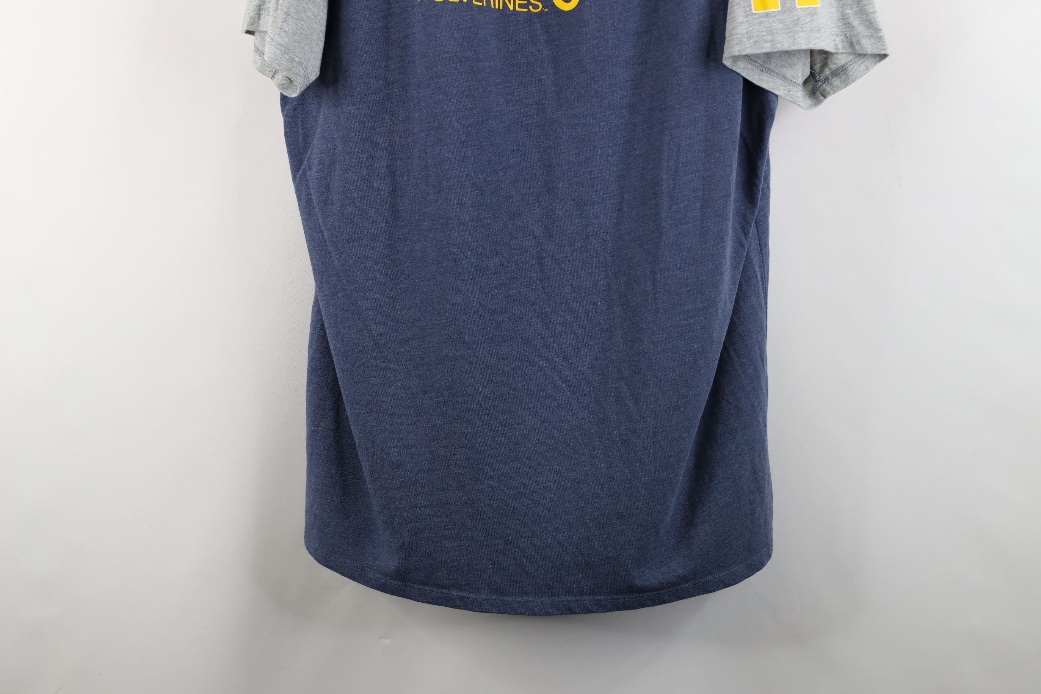 Nike × Vintage Nike University of Michigan Short Sleeve Raglan T-Shirt Blue Size US XL / EU 56 / 4 - 3 Thumbnail