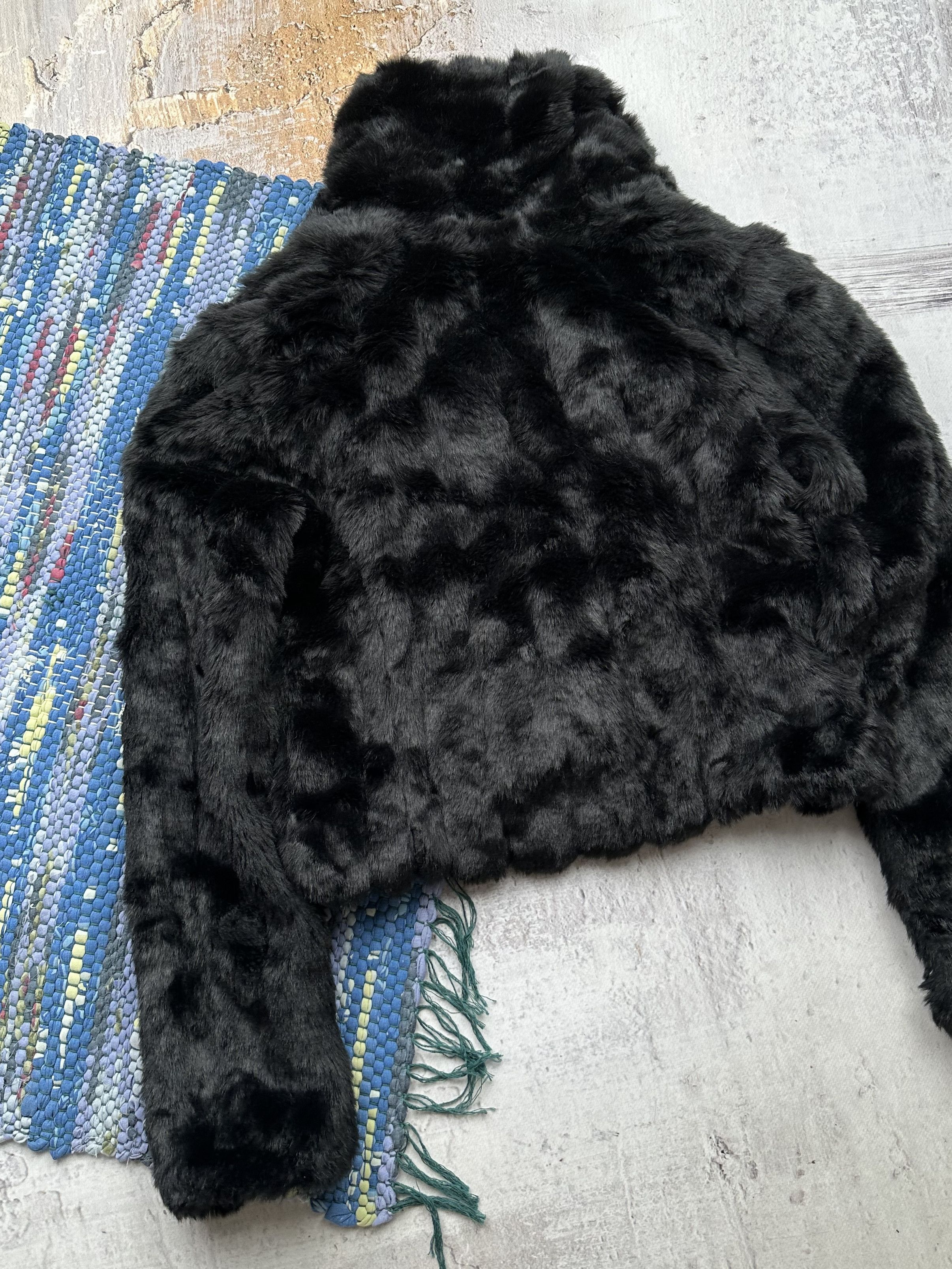 Japanese Brand Vintage Faux Fur Cropped Coat A216D15(391) Size S / US 4 / IT 40 - 6 Thumbnail