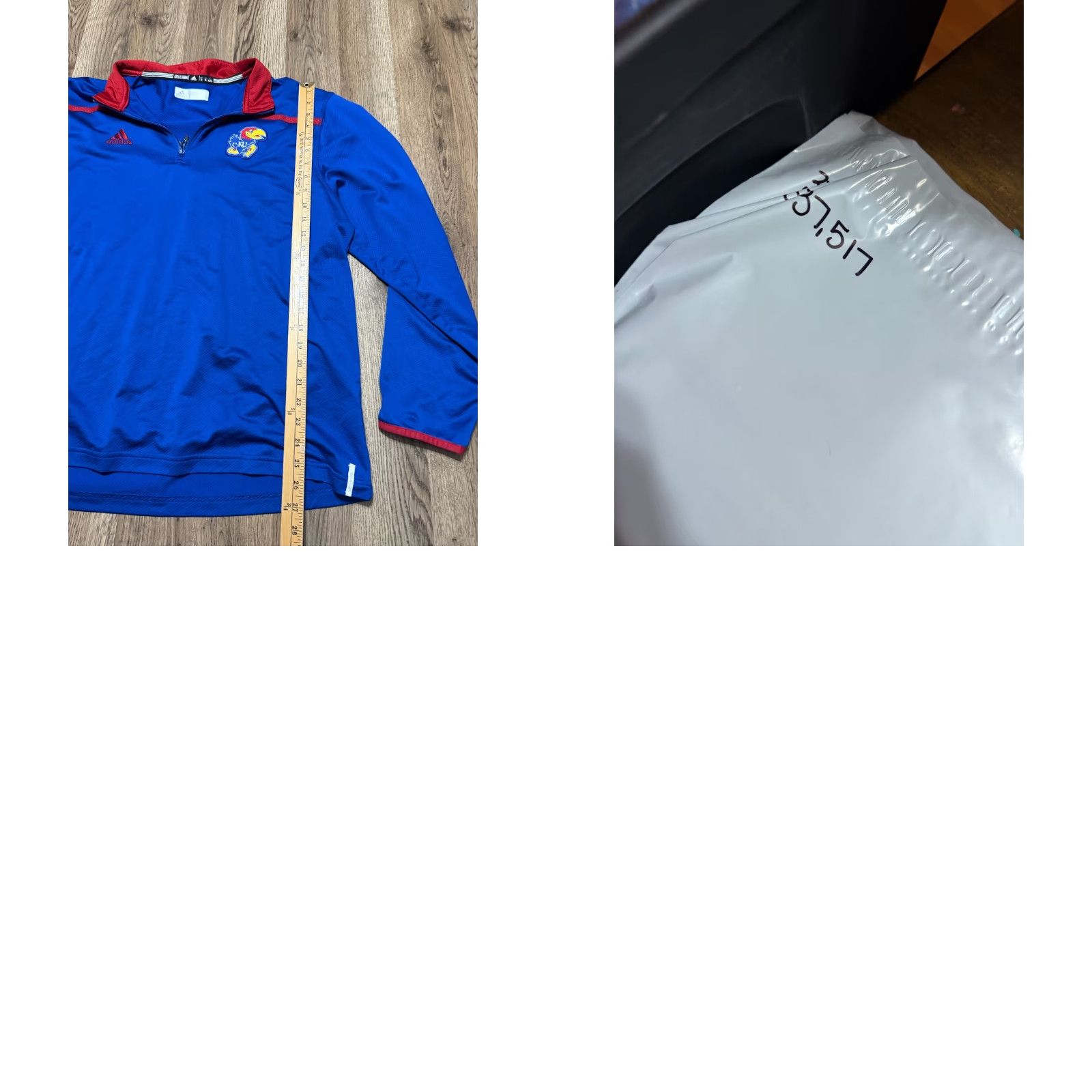 Adidas Adidas Shirt Men XL Blue Red 1/4 Zipper Pullover Kansas Jayhawks Modern Sportswear Size US XL / EU 56 / 4 - 8 Thumbnail