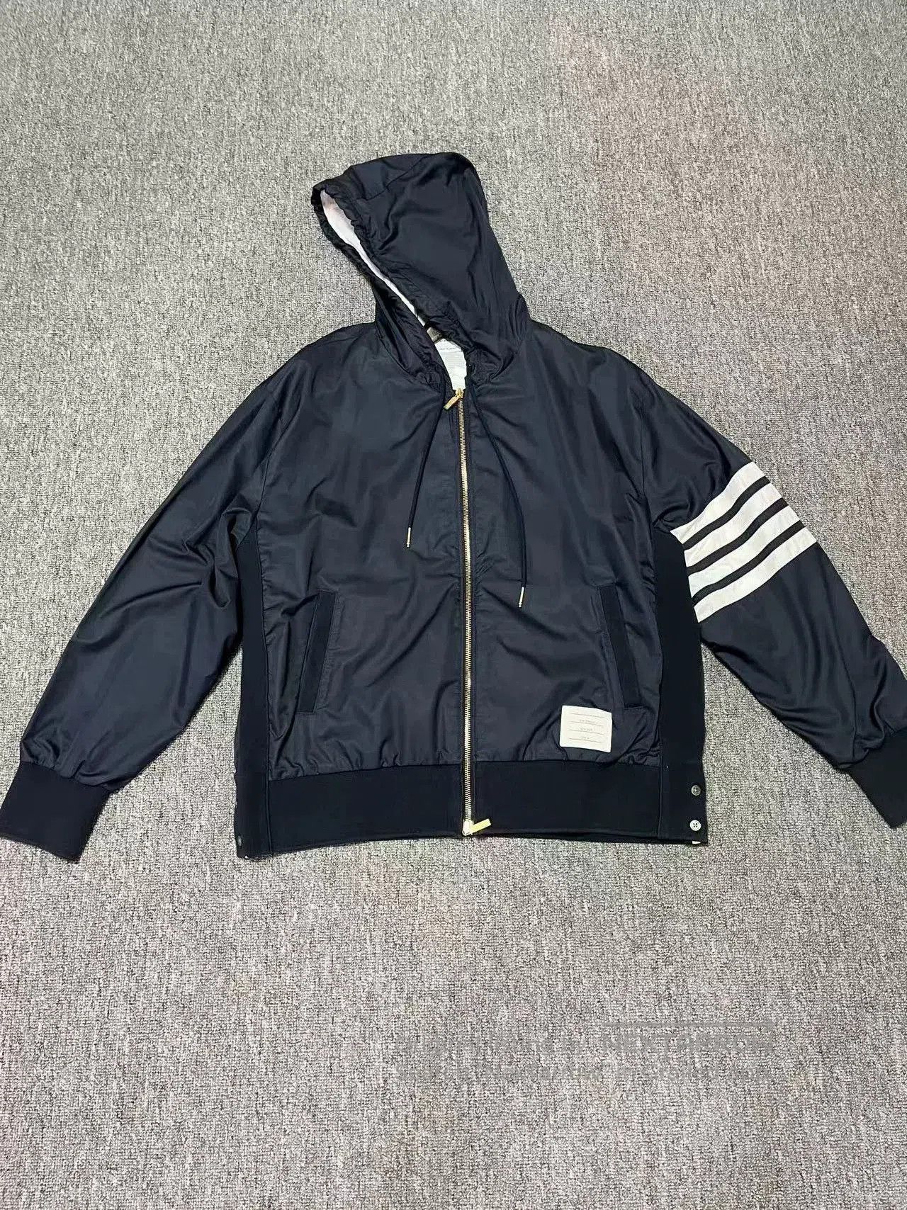 Thom Browne Classic Zip Hooded Jacket.
