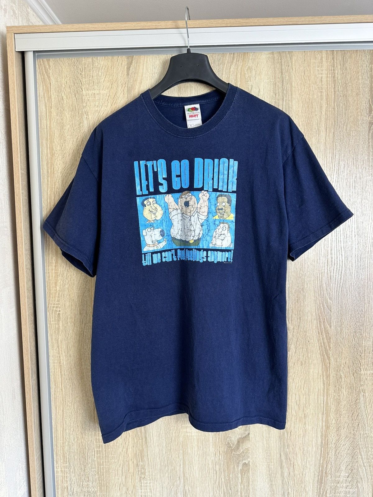 Cartoon Network 🔥 00s Vintage Family Guy 2006 Let's Go Drink Shirt Simpsons Size US XL / EU 56 / 4 - 5 Thumbnail