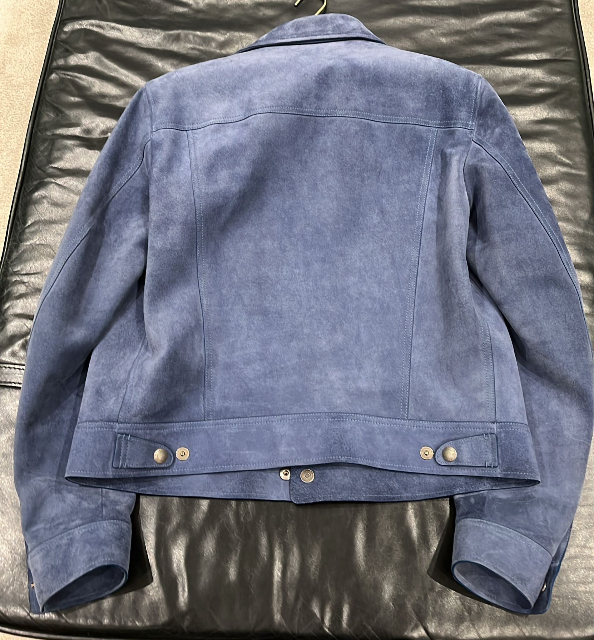 Tom Ford o1loc1c0725 LBI001 Leather Wear Blouson Jacket in Blue Size US L / EU 52-54 / 3 - 2 Thumbnail