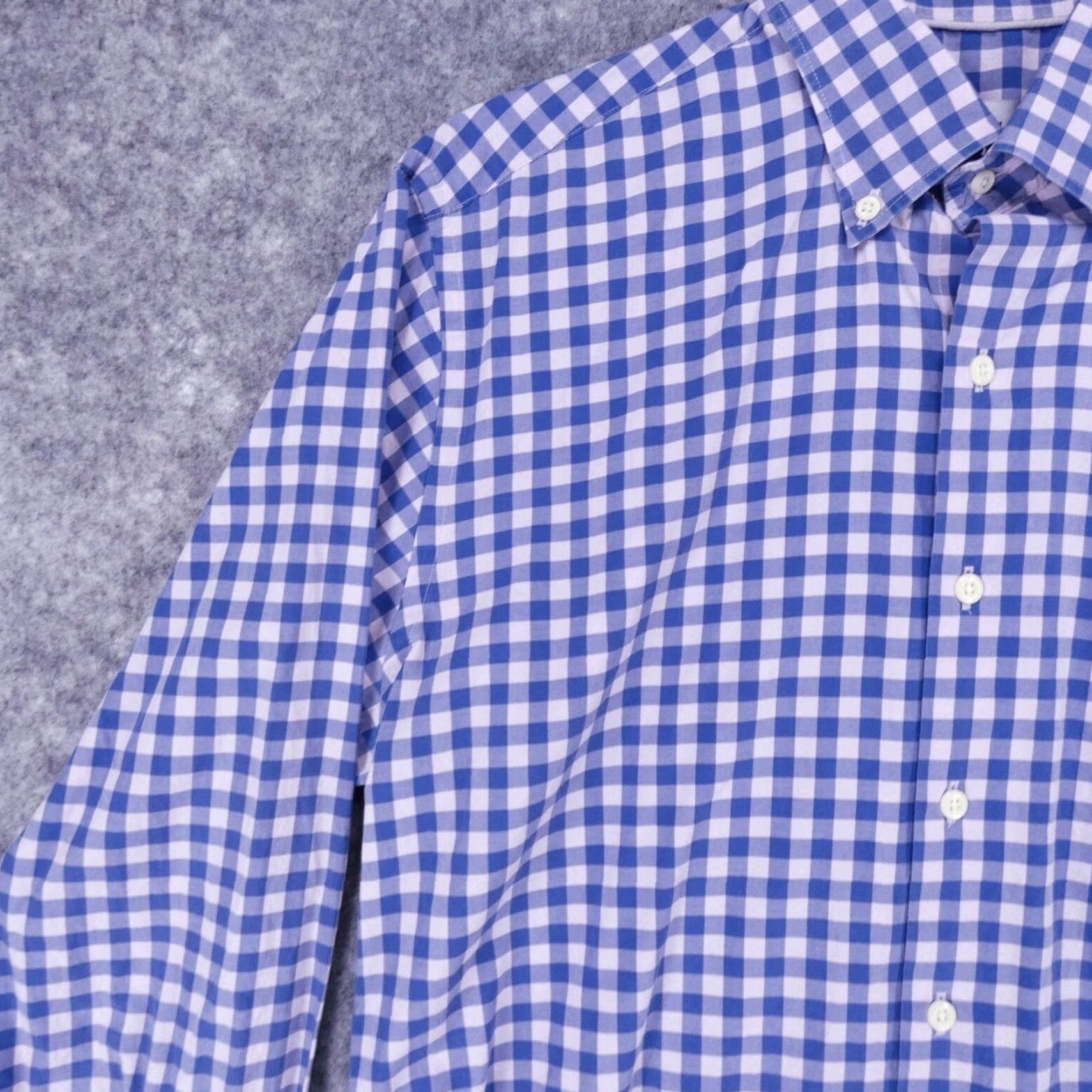 Peter Millar Peter Millar Shirt Mens Medium Long Sleeve Button Up Blue Pink Check Pocket Plaid Size US M / EU 48-50 / 2 - 3 Thumbnail