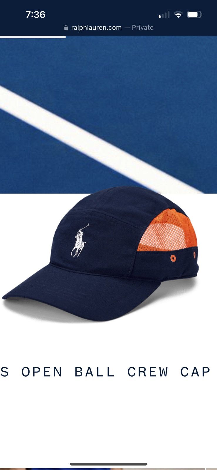 47 Brand × Polo Ralph Lauren × Vintage Polo Ralph Lauren US Open ball crew on court hat visor Size ONE SIZE - 2 Thumbnail
