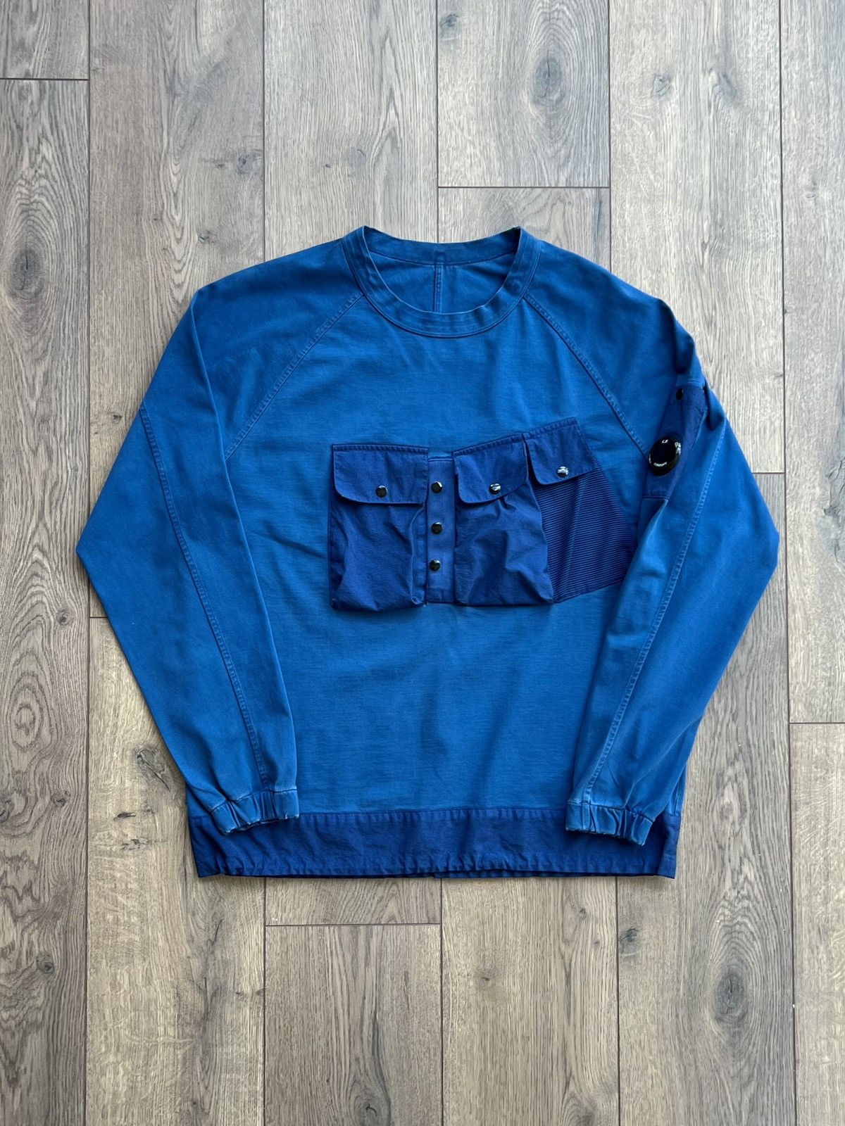 C.P. Company Sample C.P. Company Mixed Heavy Lens Sweatshirt Blue Size US L / EU 52-54 / 3 - 2 Thumbnail