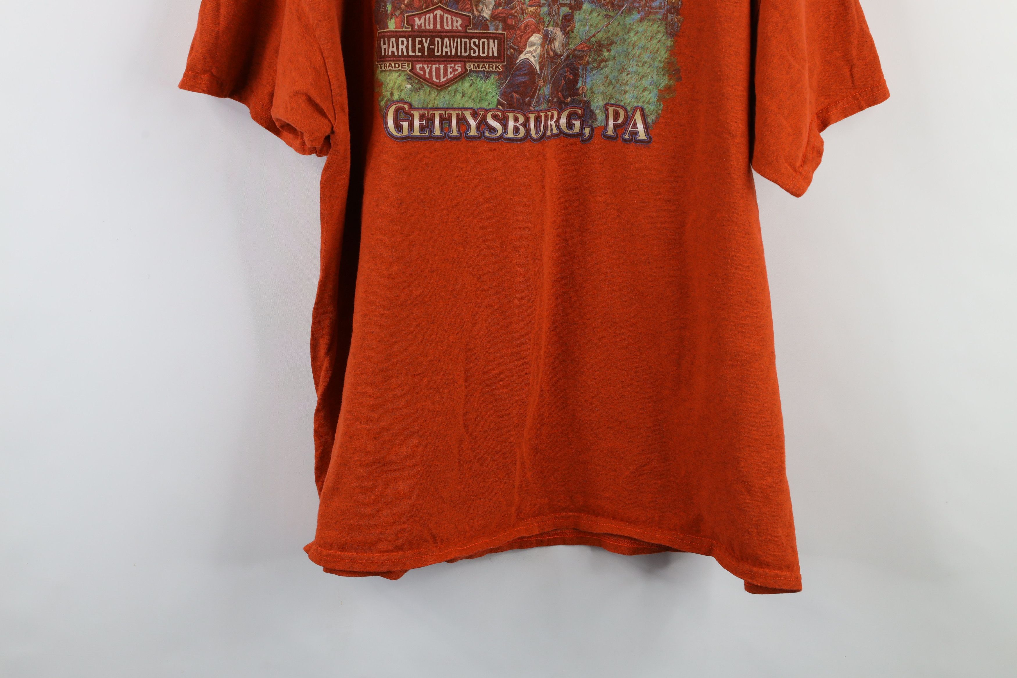 Harley Davidson × Vintage Vintage Y2K Harley Davidson Eagle Engine T-Shirt Orange Size US XXL / EU 58 / 5 - 11 Thumbnail