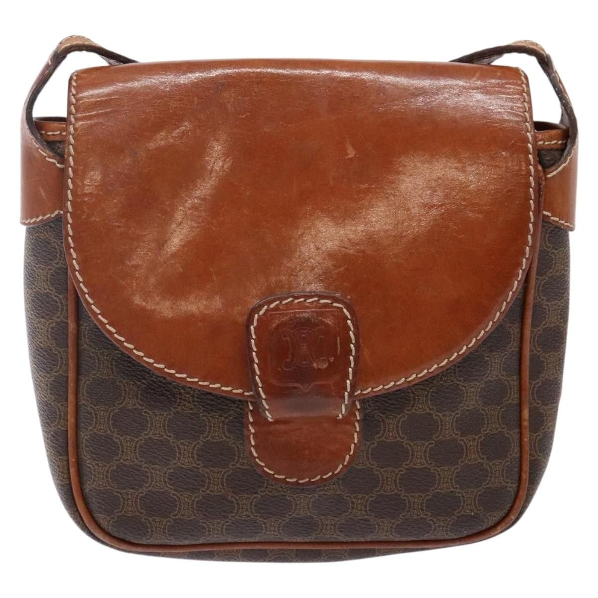 Celine CELINE Macadam Canvas Shoulder Bag Pvc Leather Brown Gold Size ONE SIZE - 2 Thumbnail