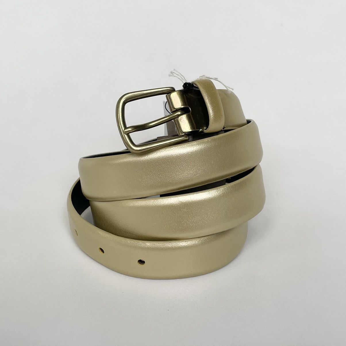 Comme des Garcons 2.5cm Gold Leather Belt Size 32 - 17 Thumbnail
