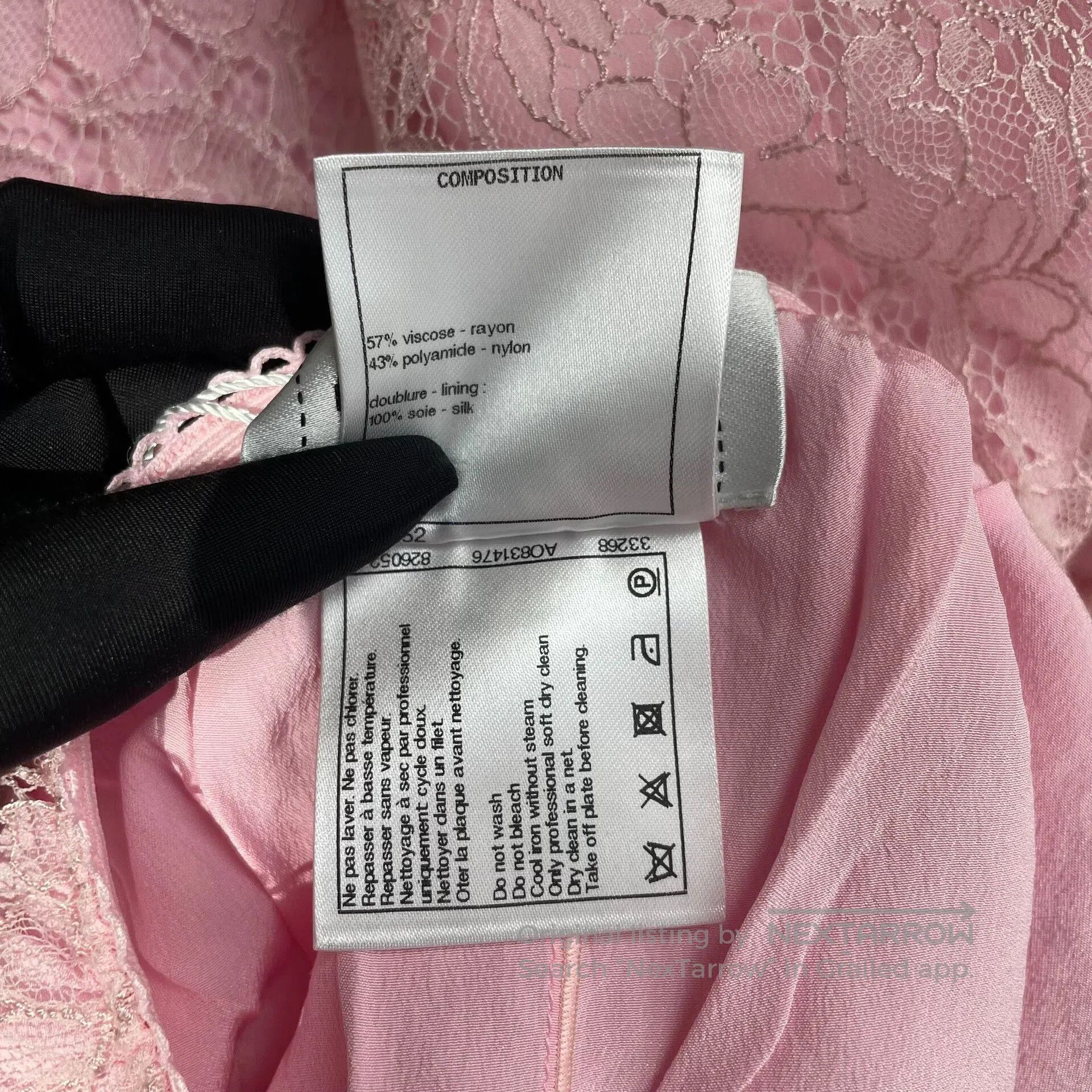 Chanel Chanel 17Ss Pink Lace Skirt. Size 35" - 5 Thumbnail