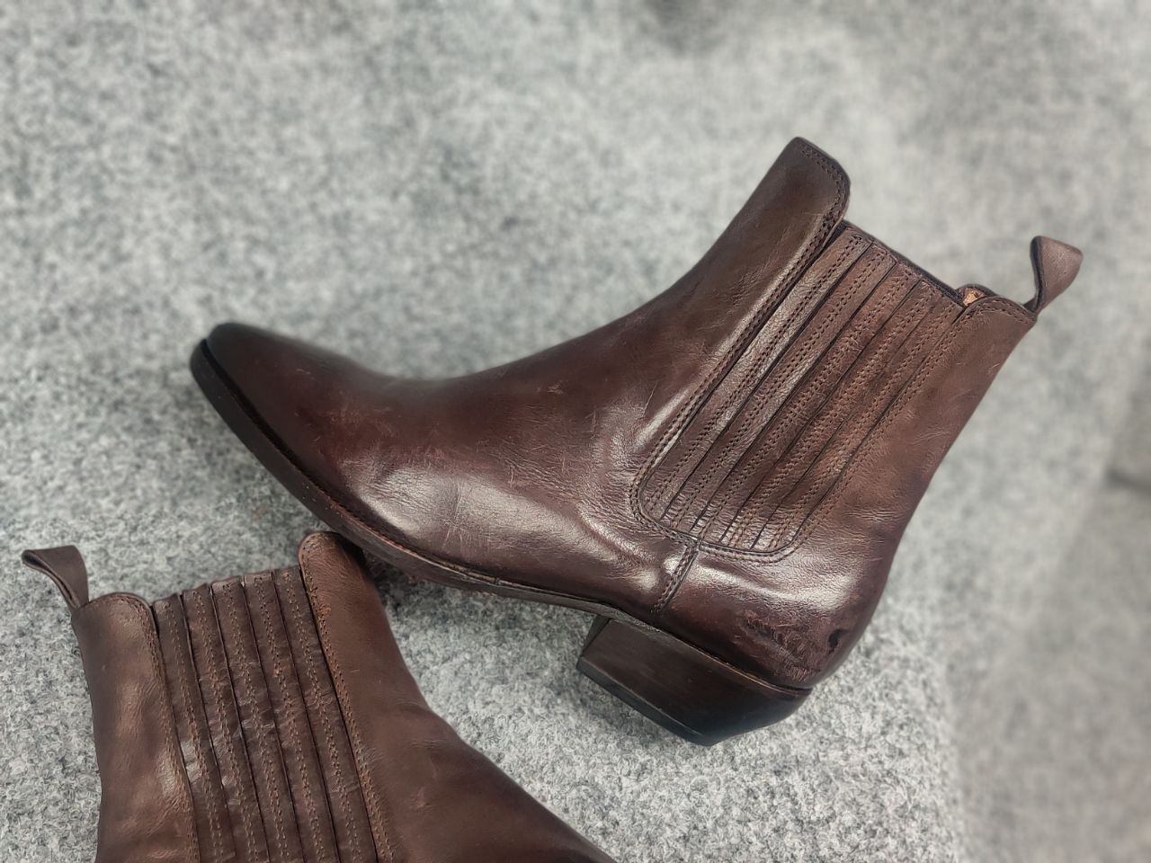 Elia Maurizi Elia Maurizi Design Leather western chelsea ankle Boots Size US 9 / IT 39 - 4 Thumbnail