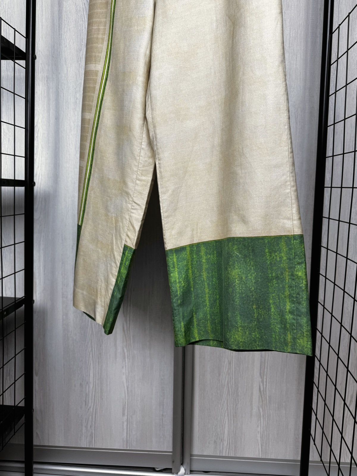 Akris Akris beige high rise wide leg multicoloured summer pants Size 30" / US 8 / IT 44 - 4 Thumbnail