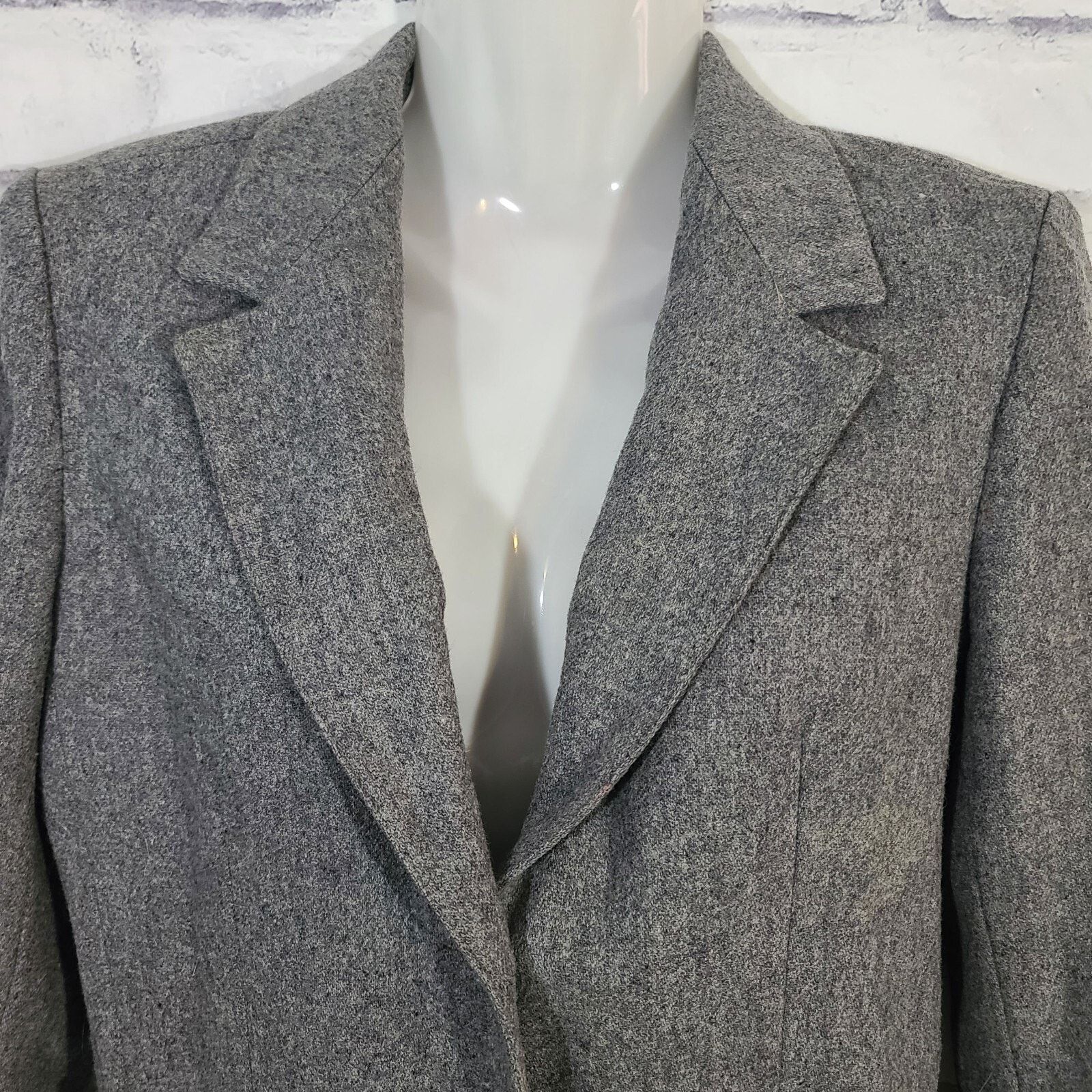 Other Vintage Union Made Prestige Of Boston Gray Wool Blazer, Sz 6 Size M / US 6-8 / IT 42-44 - 3 Thumbnail