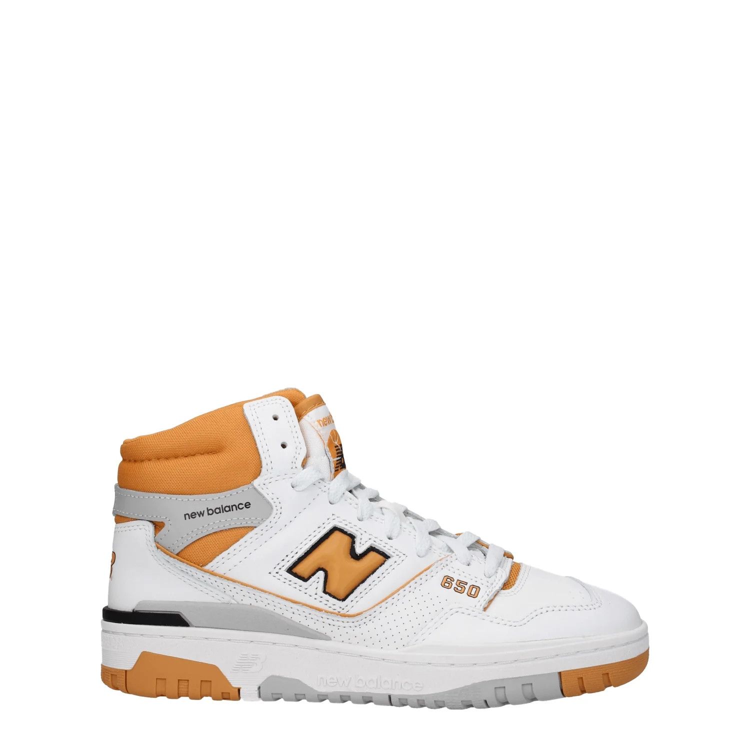 New Balance ob1o1e0925 Leather Hi-Top Sneakers in White/Canyon Size US 12 / EU 45 - 1 Thumbnail