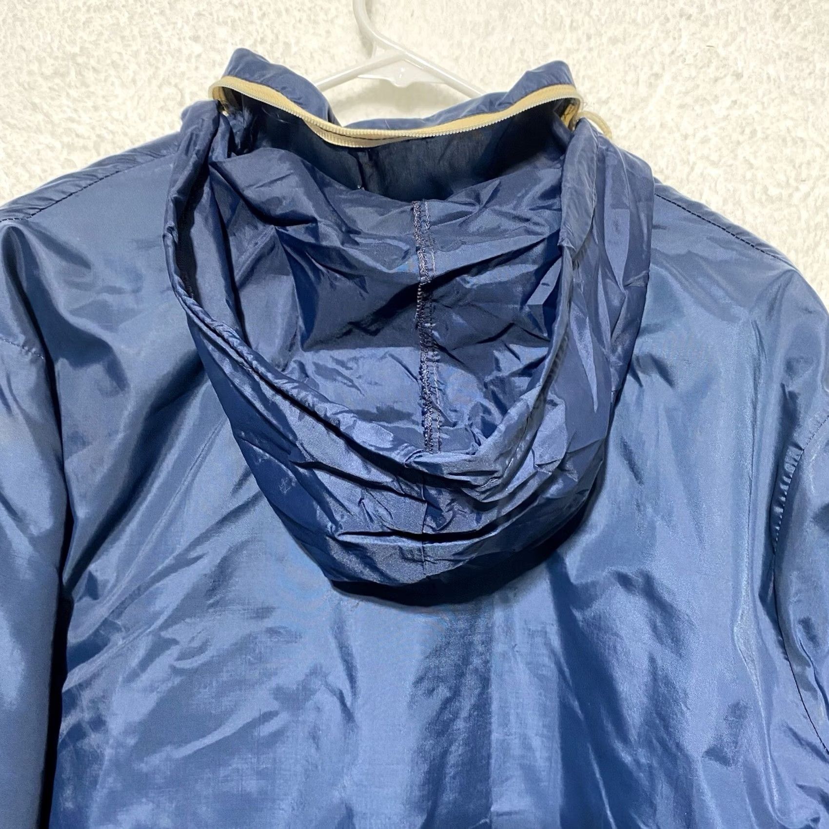 Vintage VTG Jems For Jackets Michigan Windbreaker XL READ Jacket 90s Reversible Fleece Lined Cotton Zip Men Blue - P2P 26” Length 26” READ Size US XL / EU 56 / 4 - 7 Thumbnail