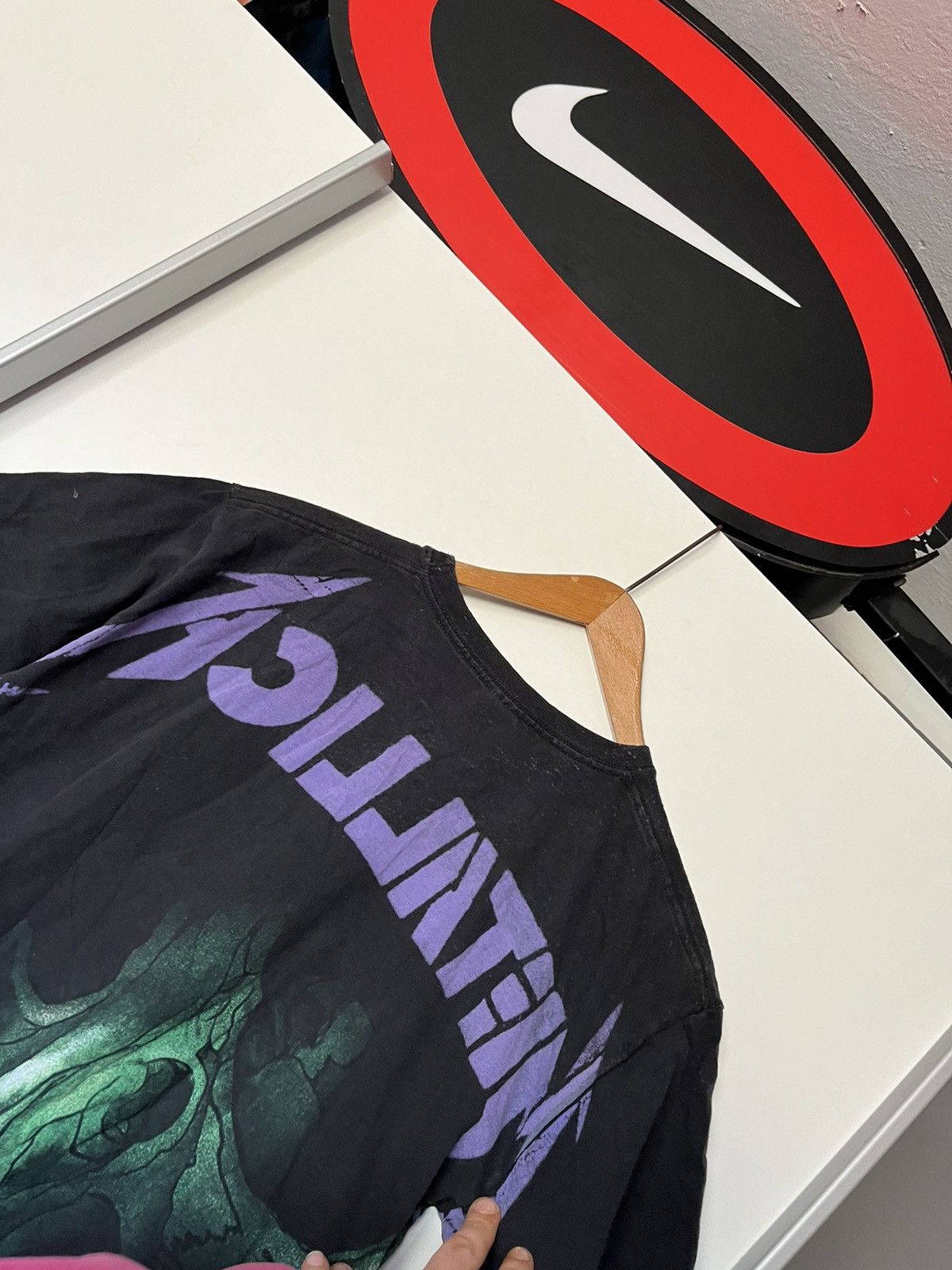 Band Tees × Metallica × Vintage Vintage 90’s Y2K Metallica Skull Tee Green Purple Opium Rock Size US M / EU 48-50 / 2 - 7 Thumbnail
