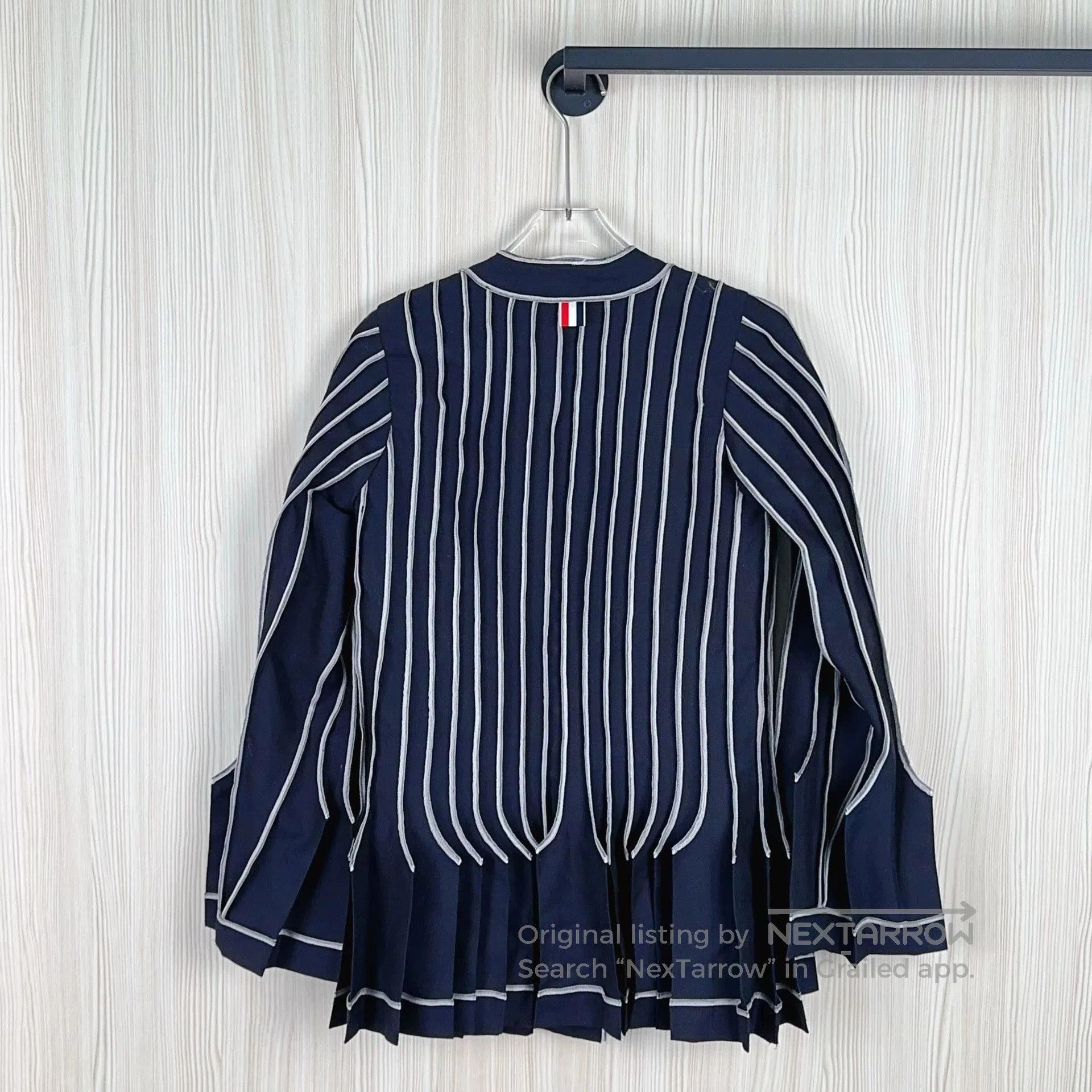 Moncler Genius thom browne striped blazer coat in navy. Size US L / EU 52-54 / 3 - 2 Thumbnail