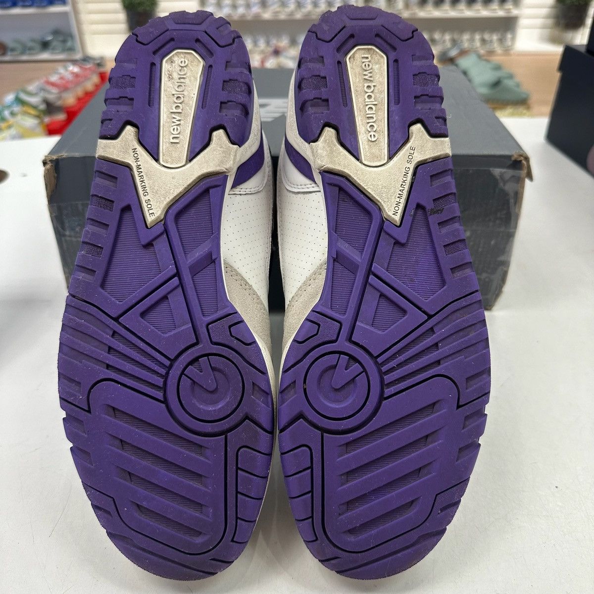New Balance Size 10.5 - New Balance 550 White/Purple 2021 - BB550WR1 Size US 10.5 / EU 43-44 - 5 Thumbnail