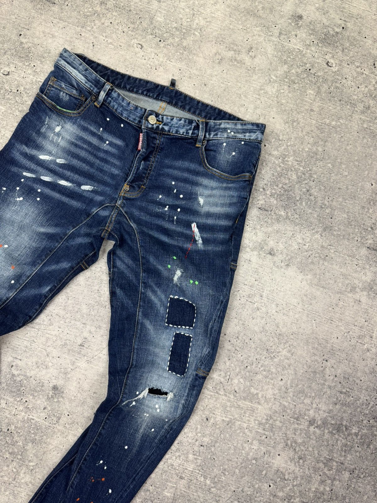 Dsquared2 Dsquared2 Dsquared Painted Patchwork Italian Jeans Trousers Size US 36 / EU 52 - 4 Thumbnail