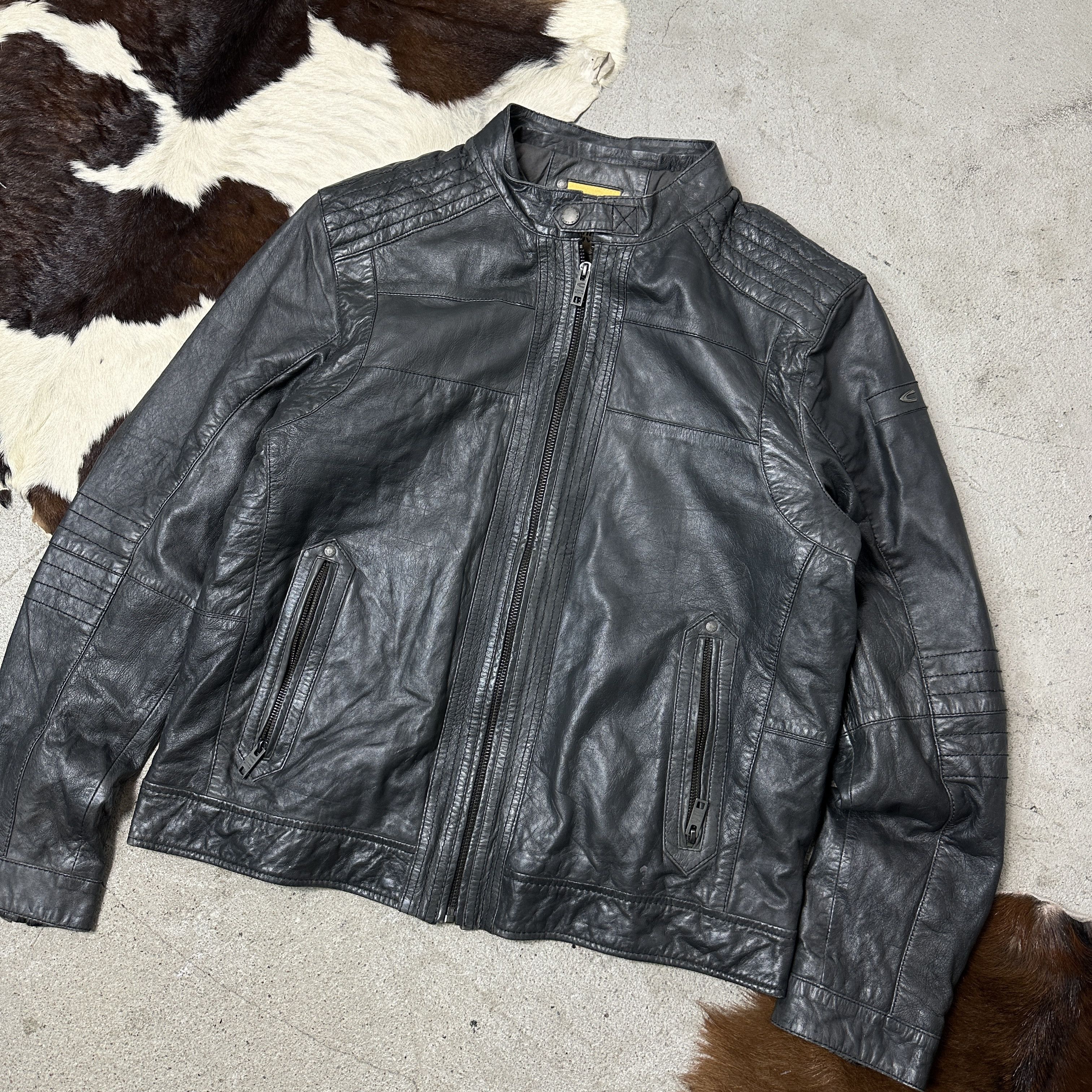Vintage Vintage Leather Oversize Grunge Biker Moto Jacket 00s Size US XL / EU 56 / 4 - 2 Thumbnail