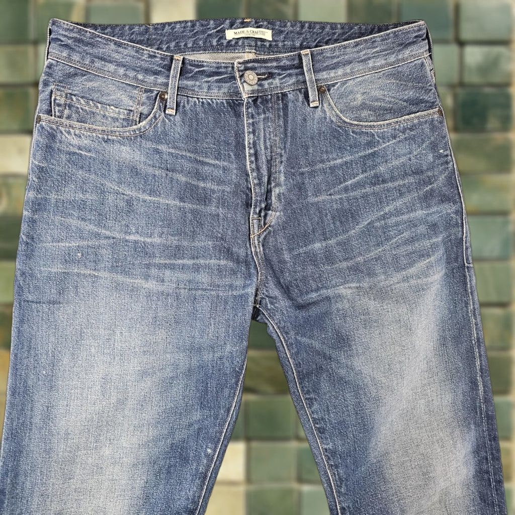 Levi's Levi's Made & Crafted Taper Jeans Mens 32x30 (Tag 32) Tapered Denim Distressed Blue 5-Pocket Jeans Mens Size US 32 / EU 48 - 1 Thumbnail
