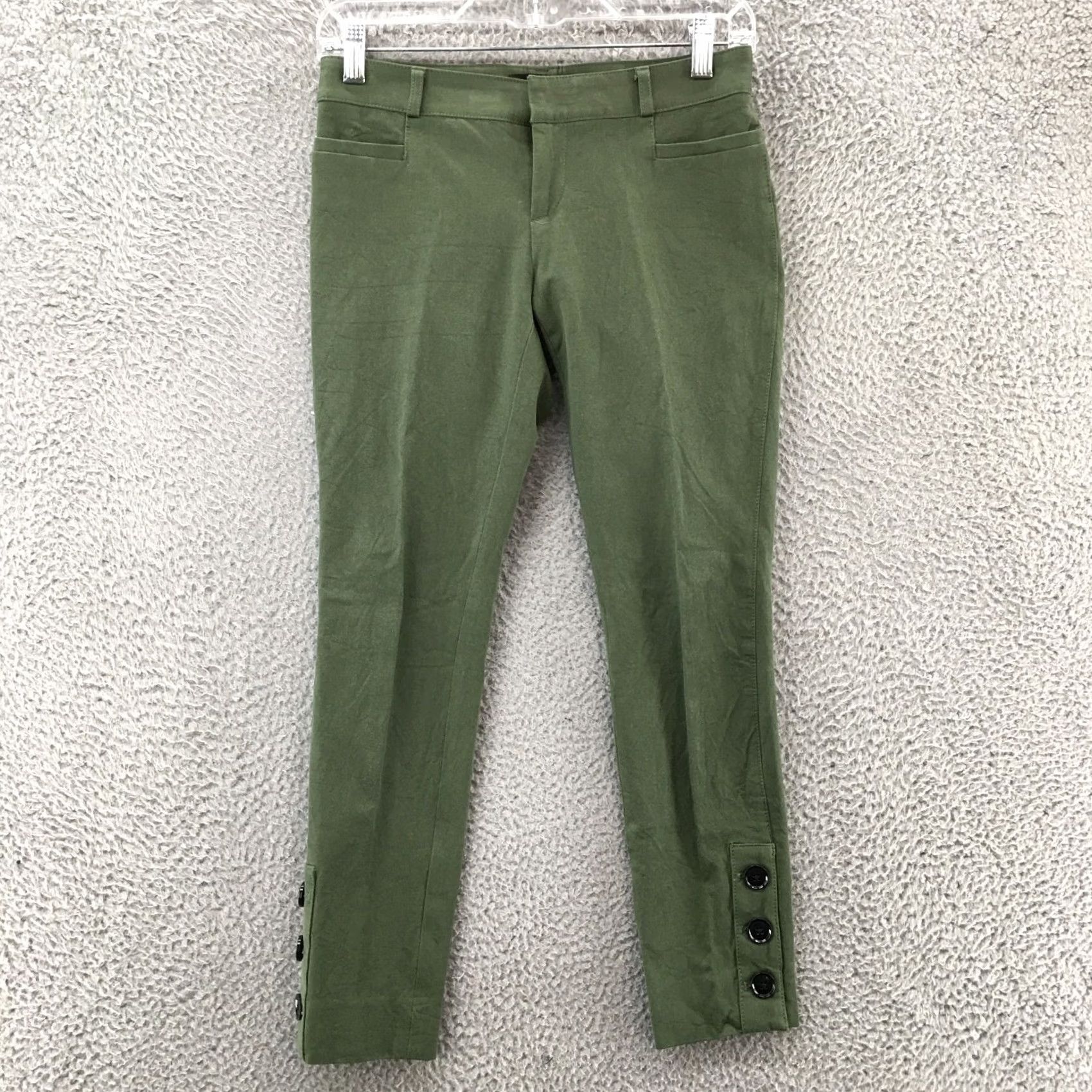 Banana Republic Banana Republic Chino Pants Womens Petite 00P Green Skinny Zip Fly Smooth Flat Front Casual Workwear Womens Size 24" / US 00 / IT 34 - 2 Thumbnail