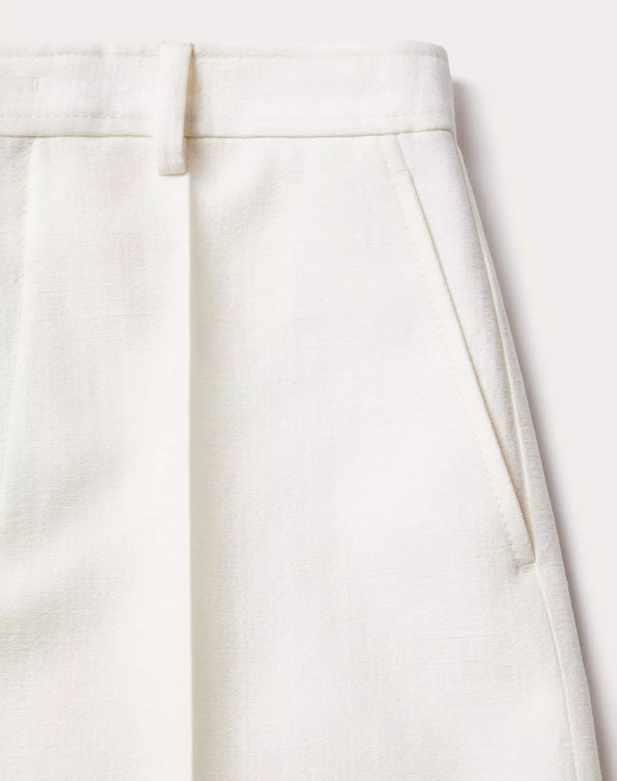 Valentino oc11z0725 Wool And Silk Bermuda Shorts in White Size US 36 / EU 52 - 7 Thumbnail