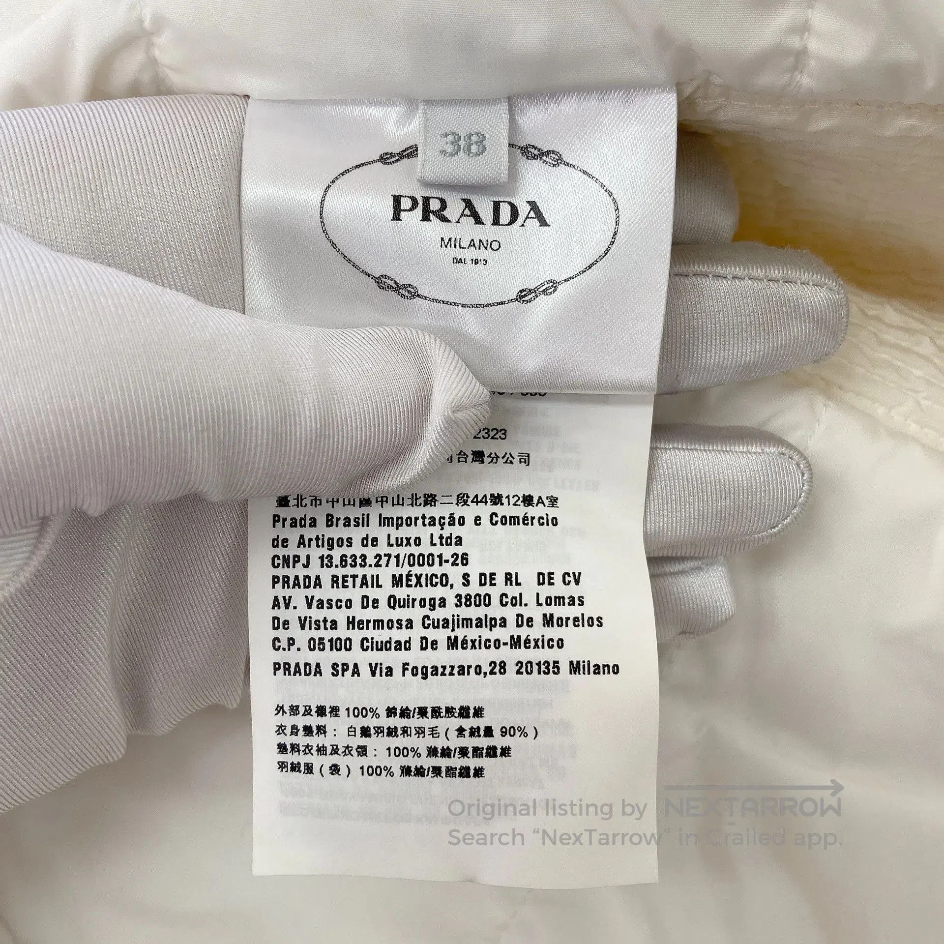 Prada Prada White Down Jacket Size 38. Size S / US 4 / IT 40 - 8 Thumbnail