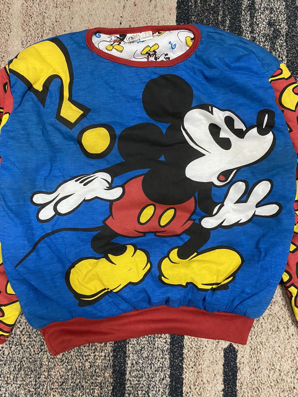 Mickey Mouse Vtg 90s Mickey and co. Reversible Puffer Sweatshirt Size US L / EU 52-54 / 3 - 2 Thumbnail