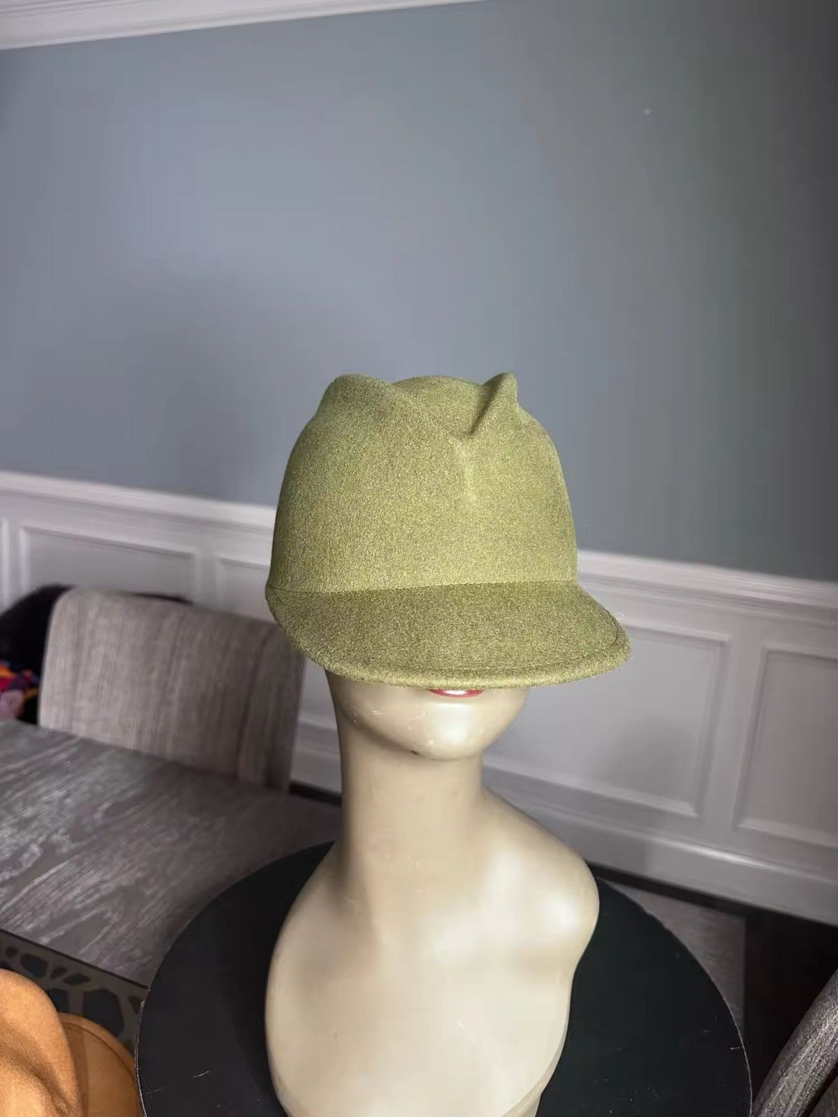 Japanese Brand Wool Riding Peaked Cap Size ONE SIZE - 2 Thumbnail