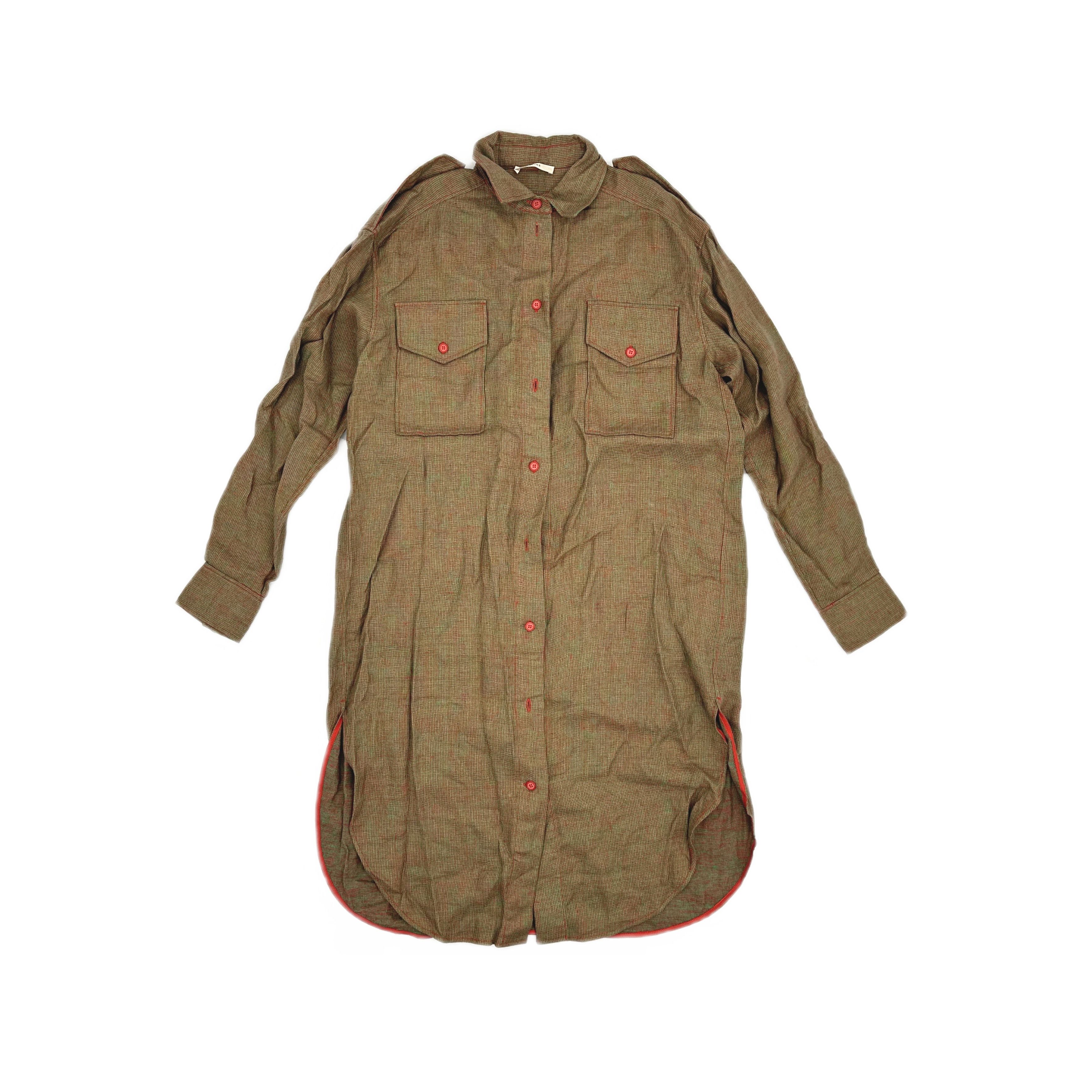 Celine Celine Patterned Linen Button Up Shirt Size 34 Size XS / US 0-2 / IT 36-38 - 1 Thumbnail