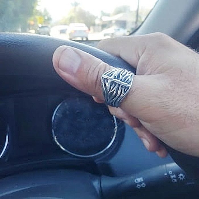 Other Men's Silver Ring, Cross ring men's sterling silver jewelry Size ONE SIZE - 2 Thumbnail