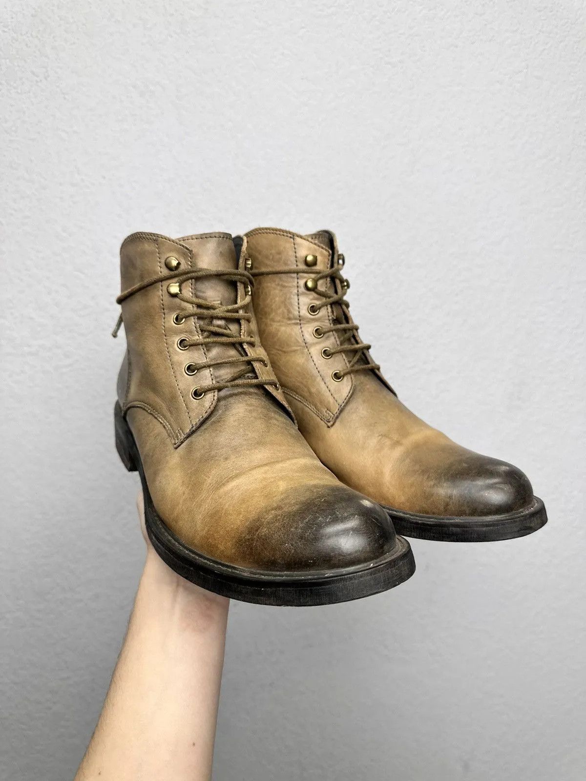 Hedi Slimane Vintage Guidi Style Leather AS 98 HandMade Italy Rare GOA Size US 9 / EU 42 - 11 Thumbnail