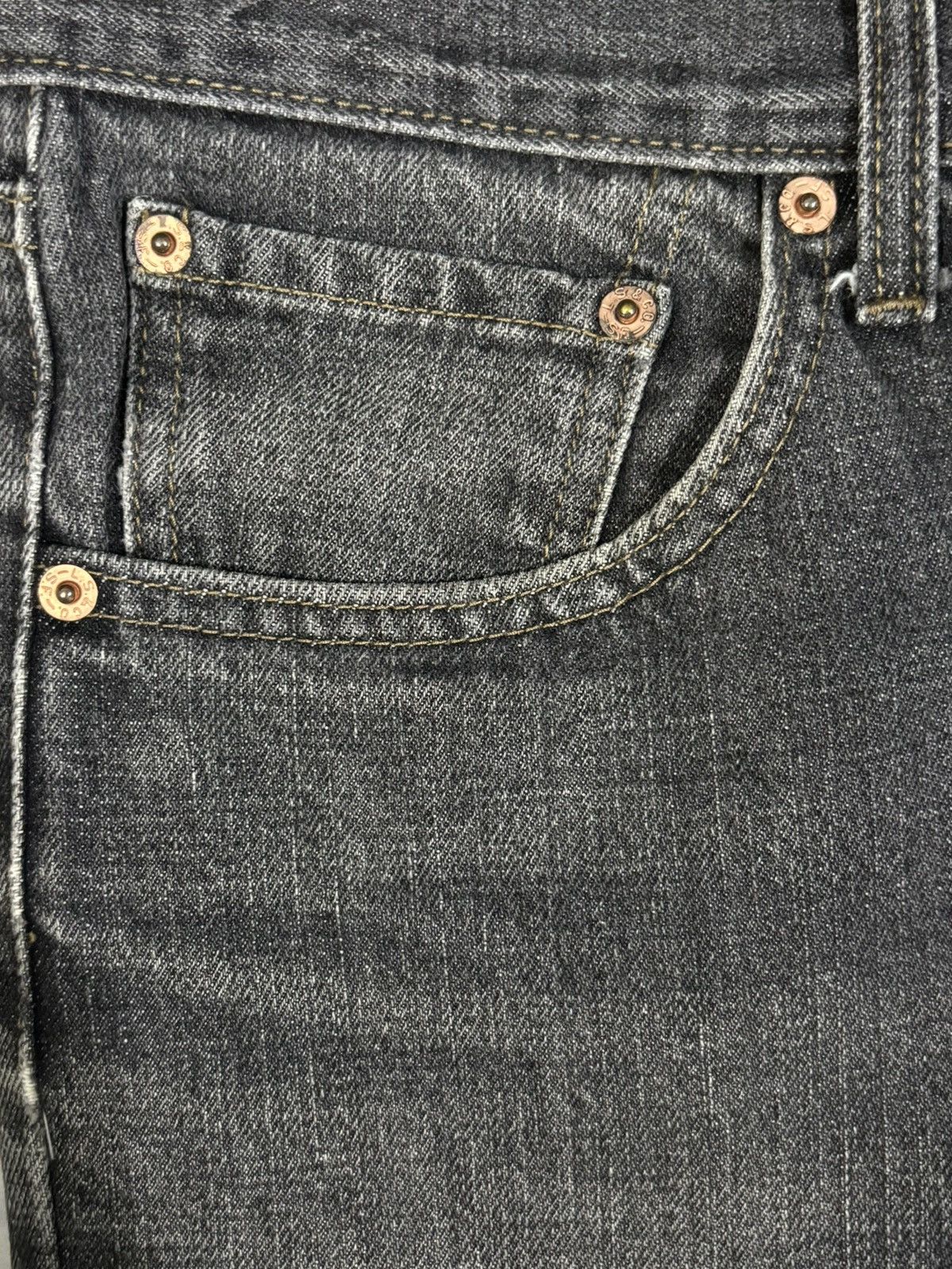 Levi's Vintage Y2K Levis 533 Charcoal Black Faded Wash Jeans Size US 30 / EU 46 - 4 Thumbnail
