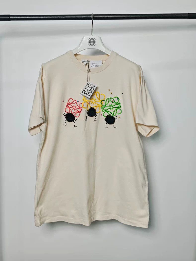Loewe LOEWE Logo small coal ball print embroidery short sleeve Size M / US 6-8 / IT 42-44 - 1 Thumbnail