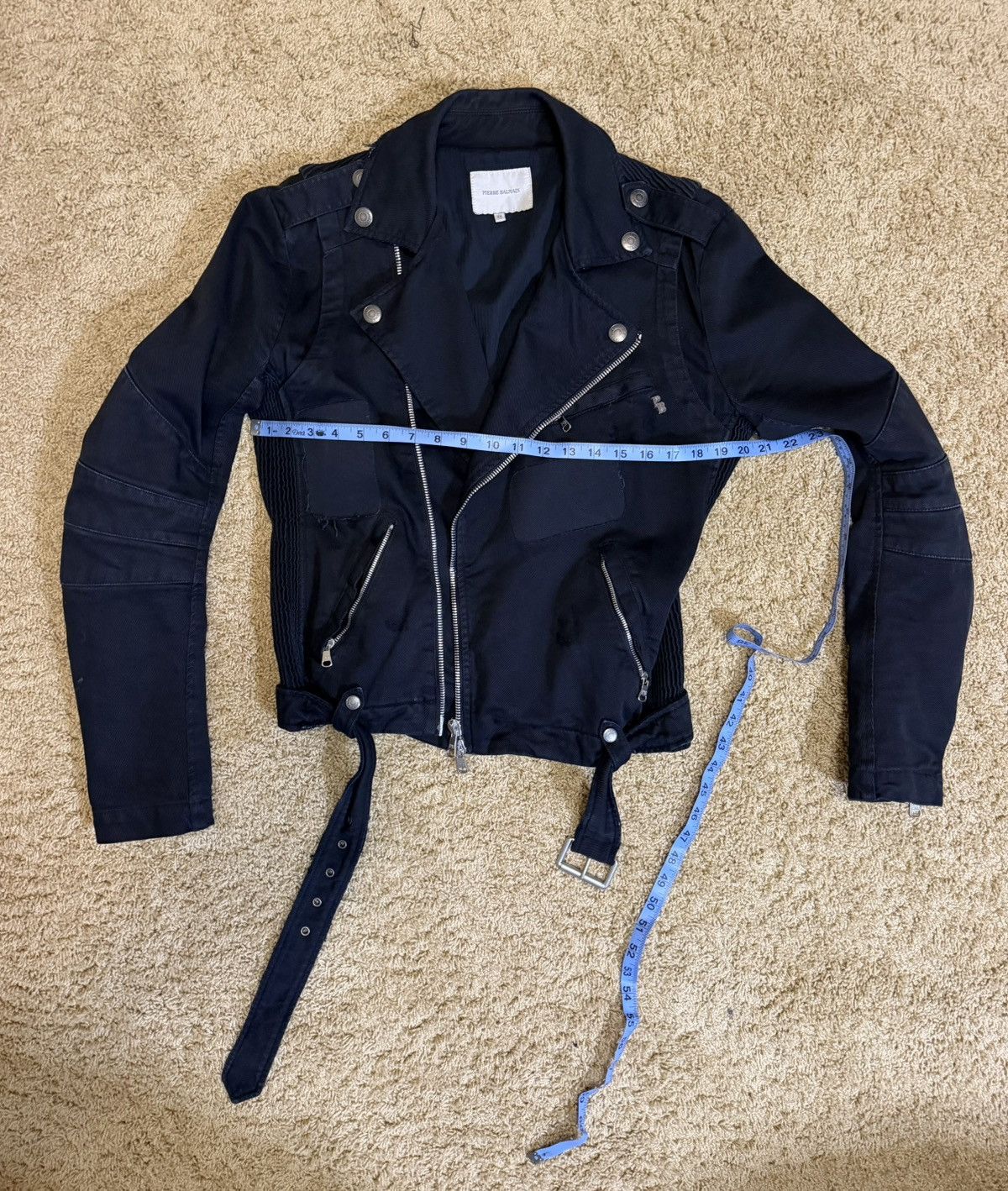 Pierre Balmain Pierre Balmain Cotton Moto Jacket Size US XXS / EU 40 - 12 Thumbnail