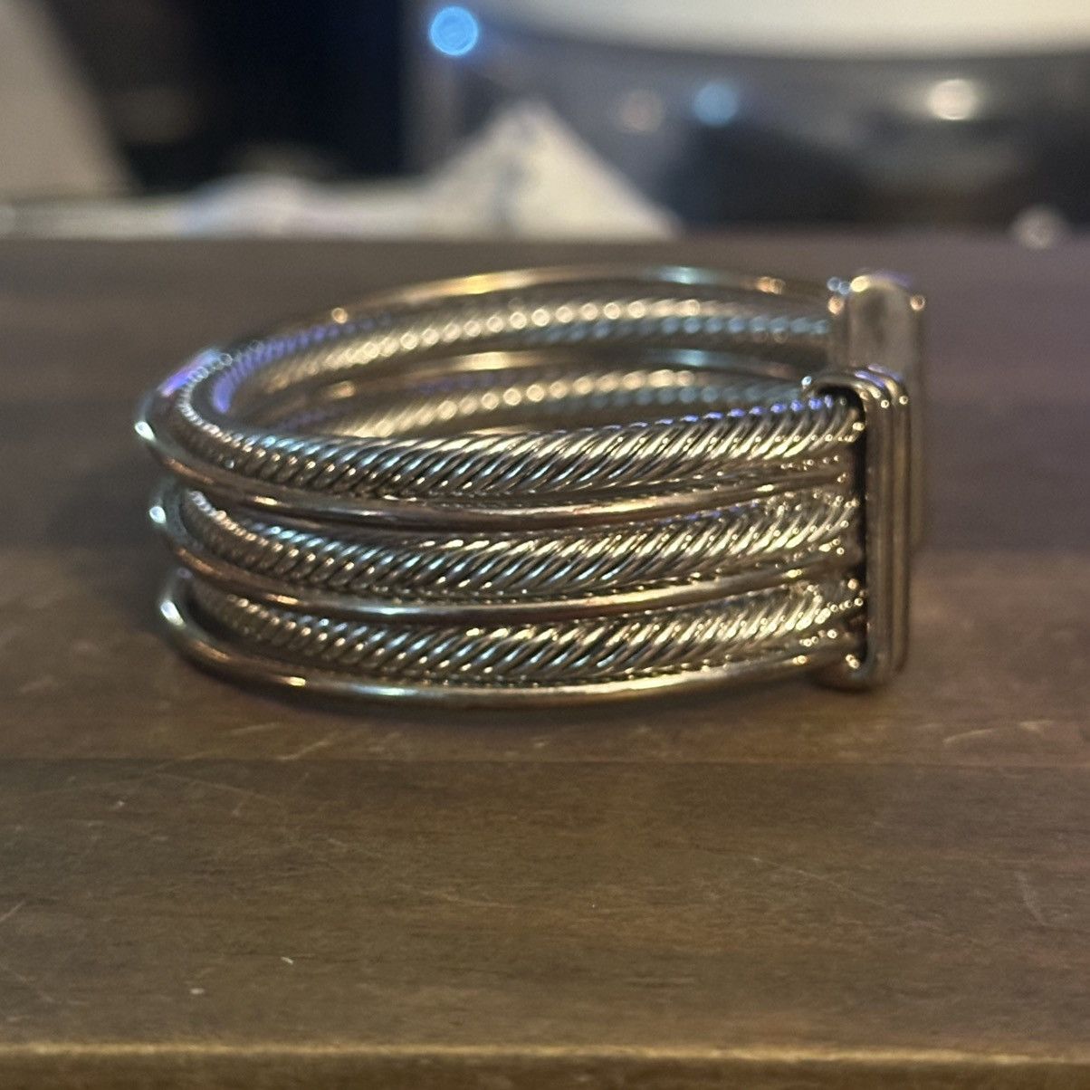 Other Two tone crossover open cuff bracelet Size ONE SIZE - 6 Thumbnail