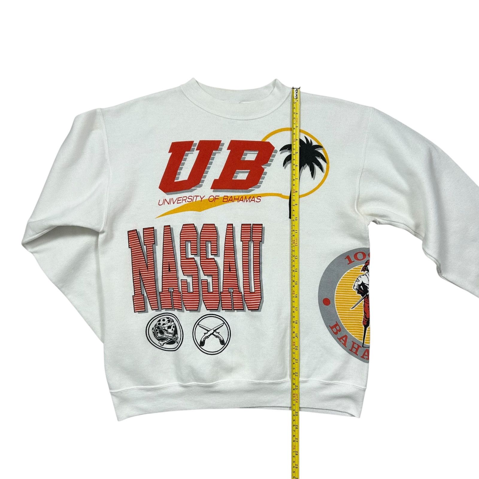 Vintage UNIVERSITY OF THE BAHAMAS NASSAU CARIBBEAN SWEATSHIRT AOP Size US M / EU 48-50 / 2 - 12 Thumbnail