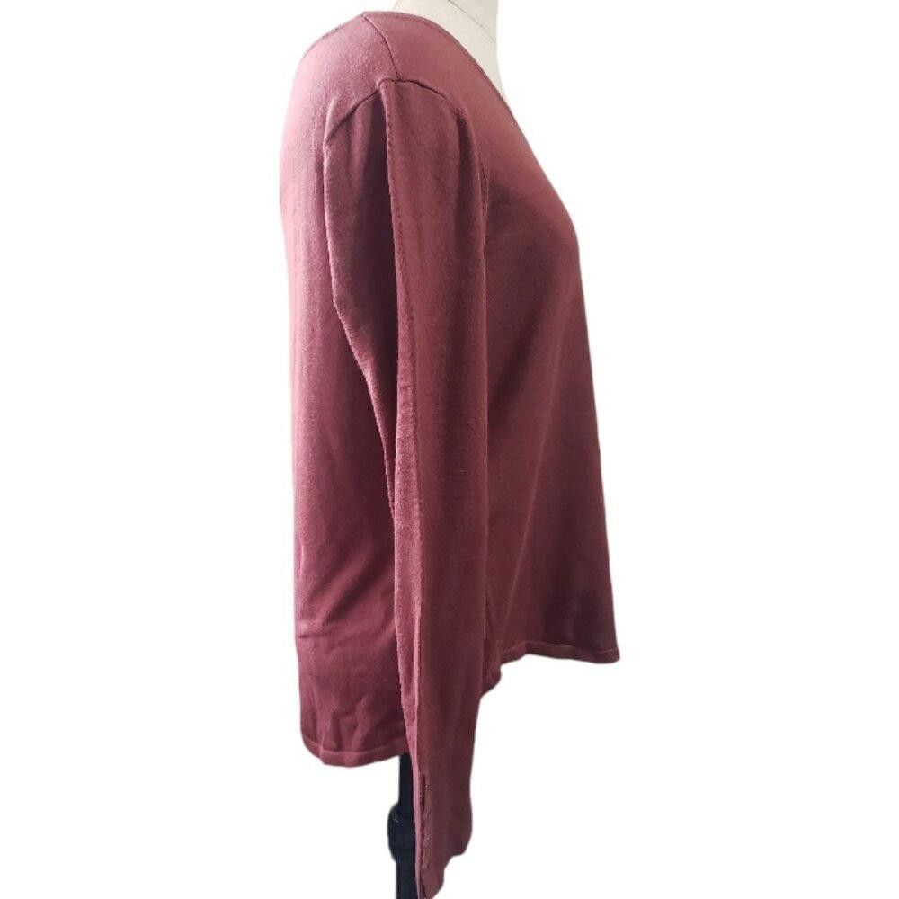 Chicos CT1779 Chico's Brown Long Sleeve Light Weight Sweater M Size M / US 6-8 / IT 42-44 - 2 Thumbnail