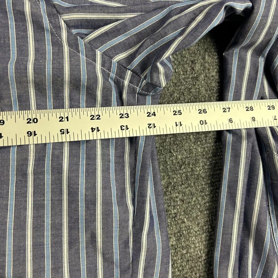 Vintage × Wrangler Wrangler Shirt Mens XL Striped Western Pearl Snap Long Tail Size US XL / EU 56 / 4 - 6 Thumbnail