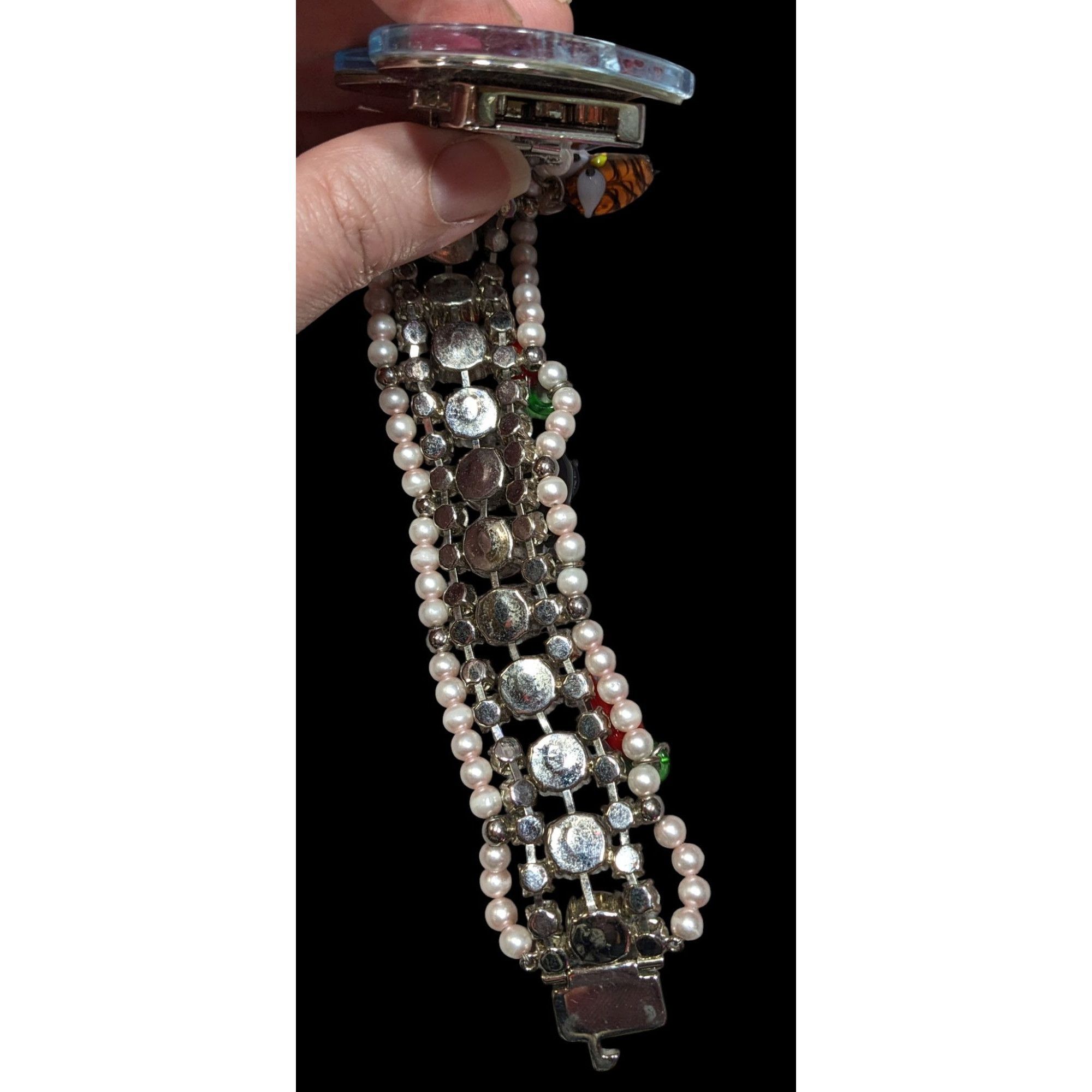Miu Miu Rare Limited Edition Miu Miu Glass Heart Faux Pearl Glass Ch Size ONE SIZE - 6 Thumbnail