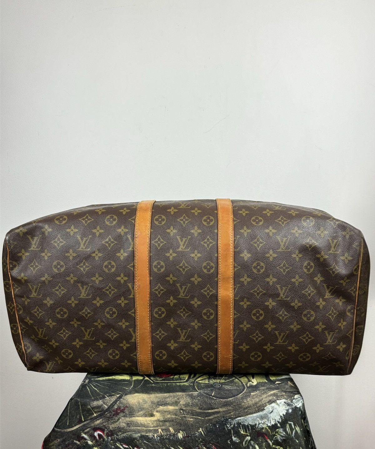 Genuine Leather Luxury travel bag Louis Vuitton Keepall 55 original item Size ONE SIZE - 4 Thumbnail