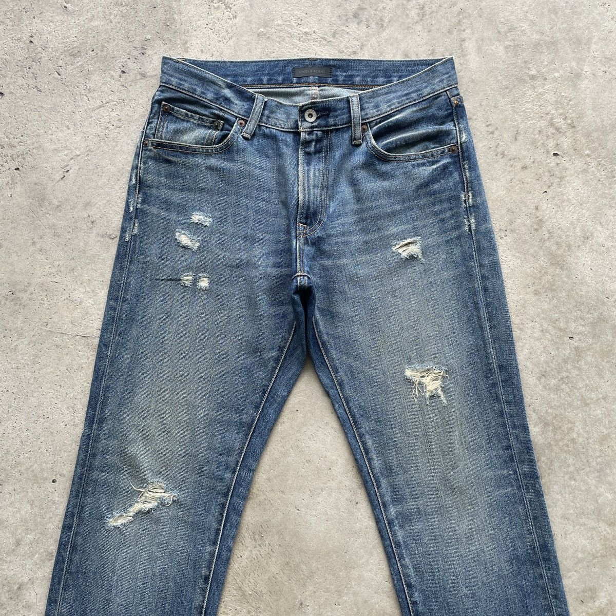 Japanese Brand × Jean × Vintage Vintage Japanese Brand Distressed Jeans Denim Faded Pants Size US 31 - 3 Thumbnail