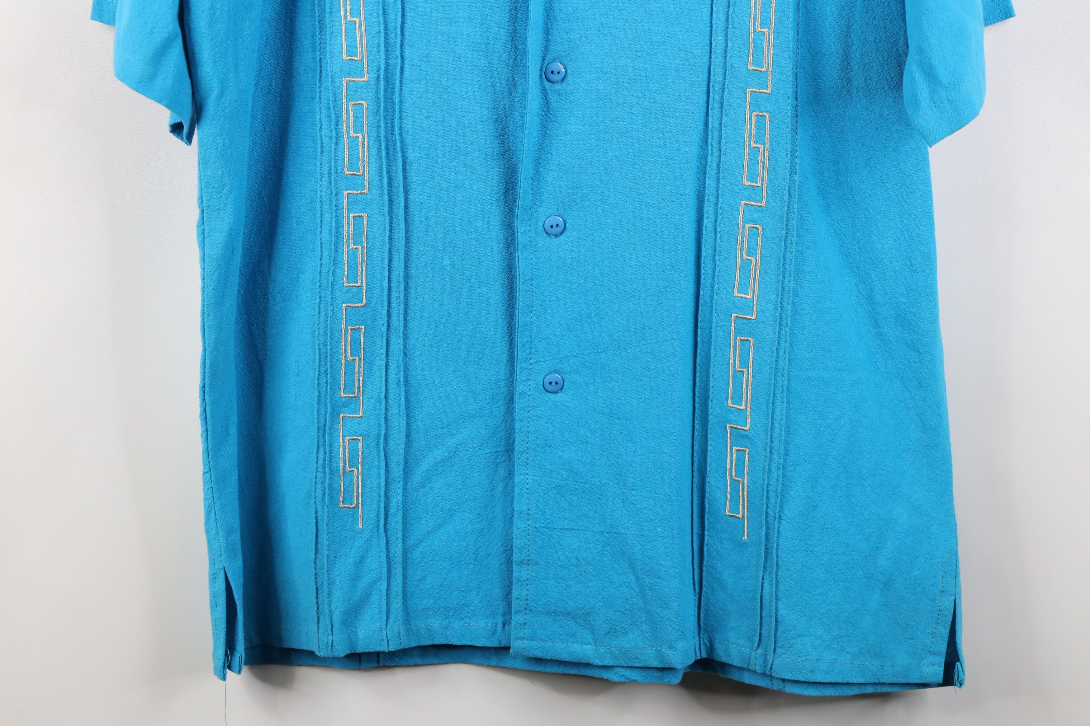 Vintage Vintage 70s Streetwear Collar Luau Hawaiian Button Shirt Size US L / EU 52-54 / 3 - 3 Thumbnail