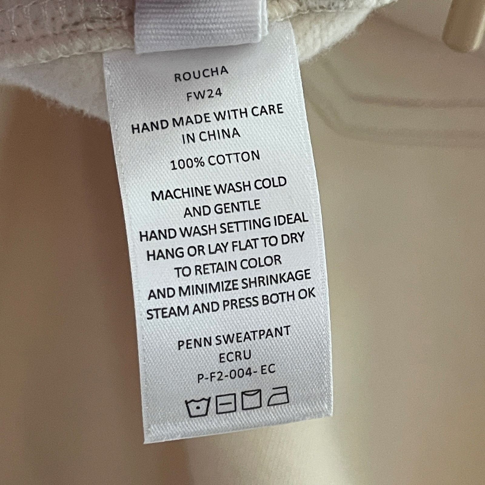 Other Roucha Penn Cotton Sweatpants in Ivory sz B US M Size 28" / US 6 / IT 42 - 11 Thumbnail