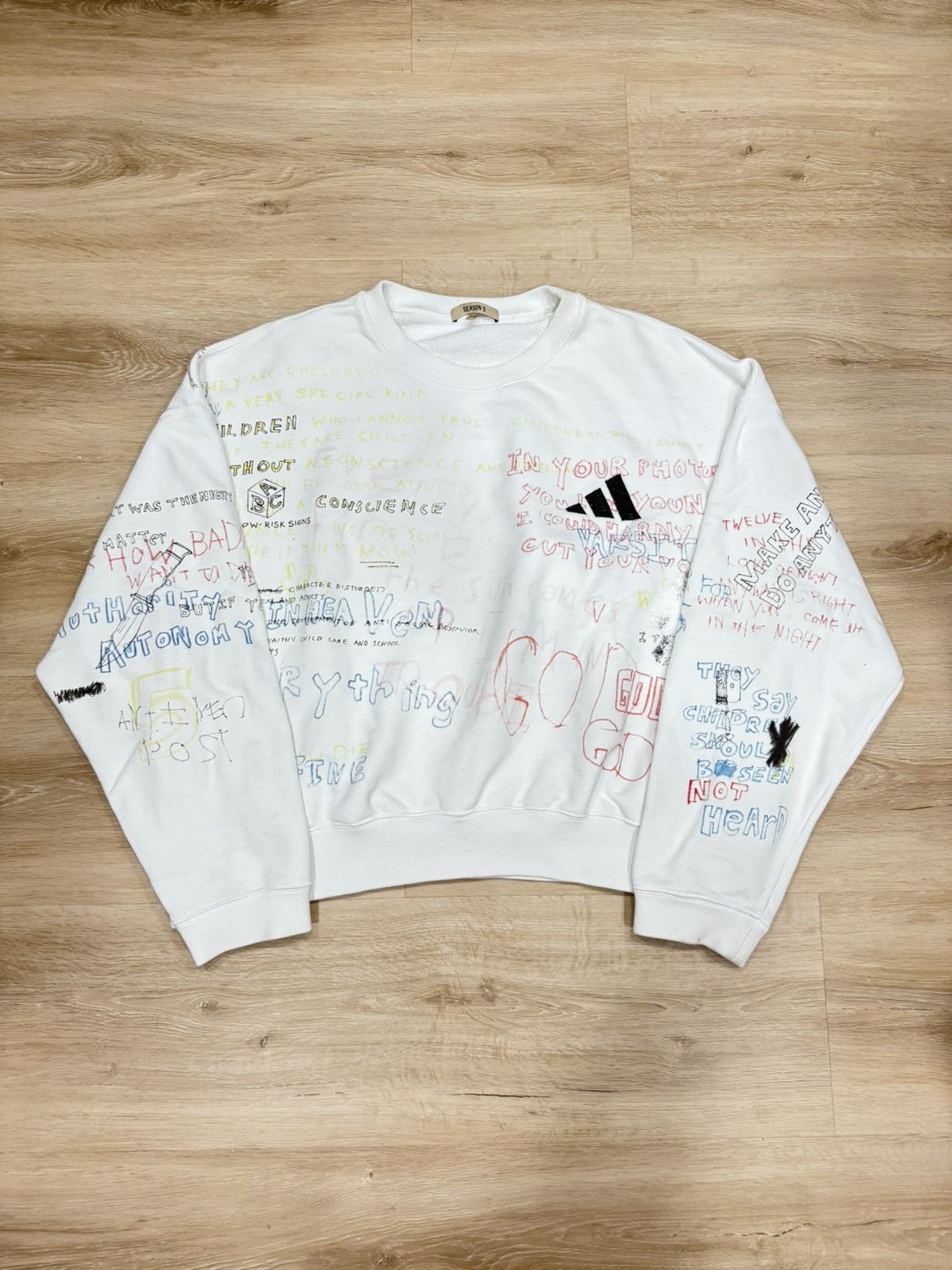 Yeezy Scribble Hand Drawn Crewneck✩ Yeezy Scribble Hand Drawn Crewneck Arctic - Ibiza Pimp